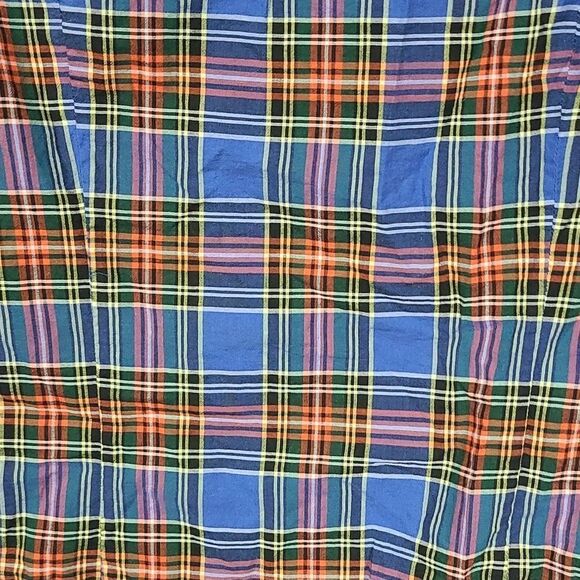 J.Crew Blue Madras Plaid Button Down Long Sleeve Cotton Shirt Women's Small Top - Picture 4 of 6